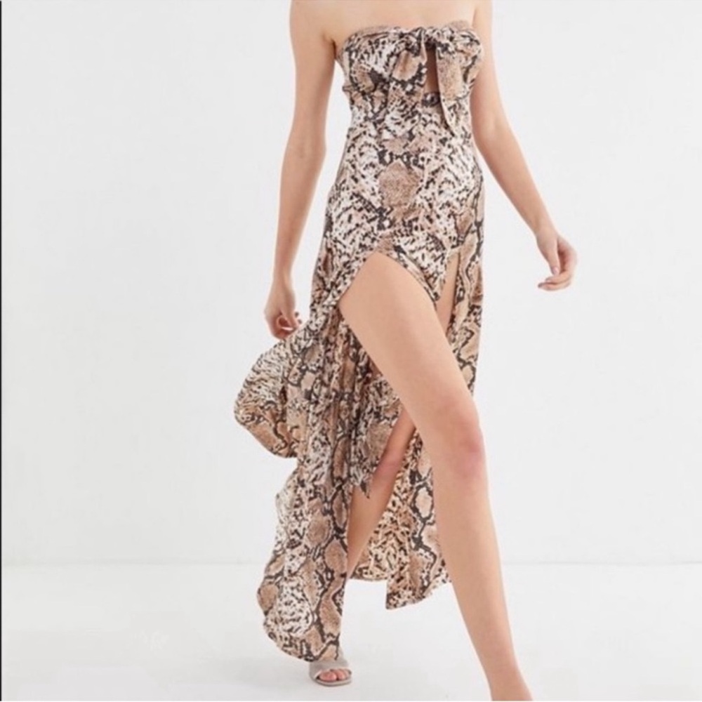 Lioness x Revolve Animal Snake Print Maxi Dress Party Festival women size XS - Picture 4 of 10